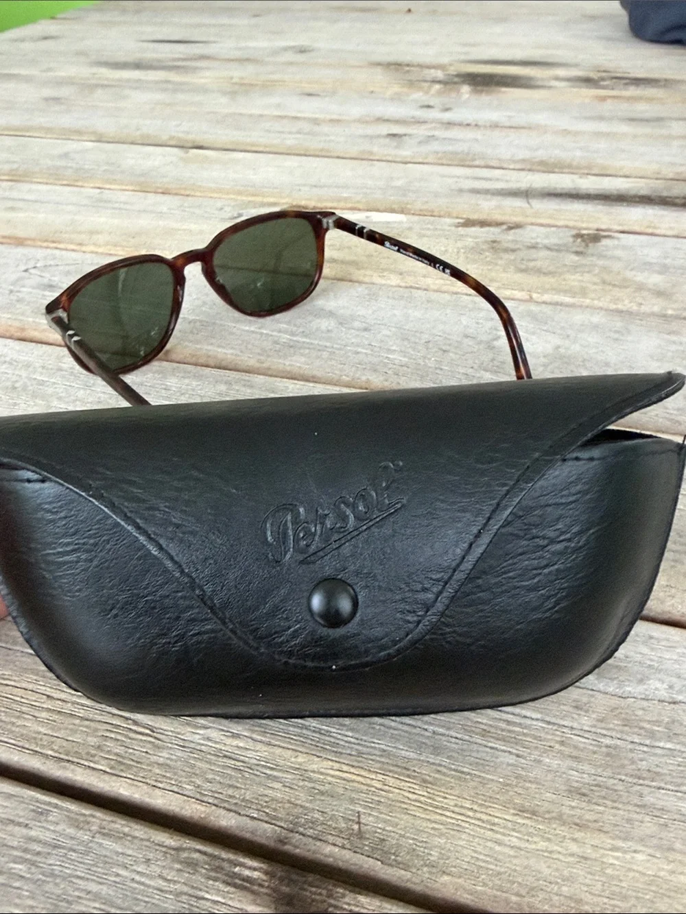 Persol PO319S Havana Frame Sunglasses with Dark Lenses